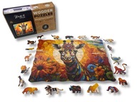 Puzzle Drewniane COLOURFULLGIRAFFE XXL Prezent Upominek 200 elementów