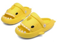Detské šľapky Žraloky Shark Plavky Topánky Žlté 33-34