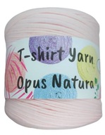 T-SHIRT Yarn Opus Natura przędza w 100% z recyklingu, spaghetti pudrowy róż