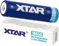 Batéria 18650 Li-Ion 3,7V Xtar 2600mAh (1 ks) s poistkou