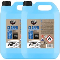2X Płyn do spryskiwaczy zimowy K2 CLAREN -22C zapachowy gotowy na zimę 5L
