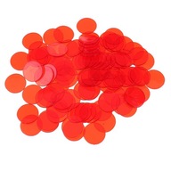 100 Pack Transparent Color Counters Counting Red