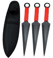 NÓŻ RZUTKA KUNAI NOŻE DO RZUCANIA SHURIKEN RZUTKI ZESTAW 3 SZTUKI POKROWIEC