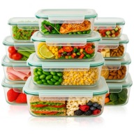 12x ÜVEG UZSONNÁS DOBOZOK ÉLELMISZER TÁROLÁSÁRA SZETT