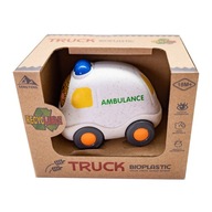 AUTO AMBULANS KARETKA POGOTOWIE RATUNKOWE Z BIOPLASTIKU 11 CM 18 M+