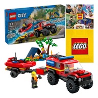 LEGO City - Terenowy Wóz Strażacki z Łodzią (60412) + Torba + Katalog LEGO