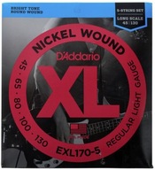 EXL170-5 Struny Do Gitary Basowej 5 strunowej 45-130 D'Addario