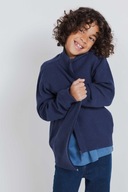 Chlapčenský sveter rozopínateľný 152 tmavomodrý Mokida