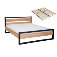 Drevená buková posteľ s roštom 140x200