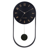 Minimalistické kyvadlové hodiny Silent Decorative Black