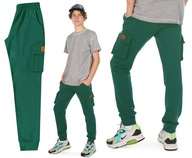 Spodnie BOJÓWKI Joggery dresowe SUPER JAKOŚĆ r.152 zielony Produkt PL