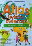 ATLAS ZWIERZĄT ŚWIATA Z NAKLEJKAMI I PLAKATEM KSIĄ