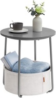 Malý okrúhly kávový stôl, Bočný stolík s košom na textil, Úložný priestor, Do