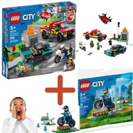LEGO City 60319 Akcja strażacka i policyjny pościg + LEGO 30638 ZESTAW