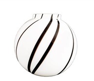 Sklenená guľová váza dizajn čierna a biela