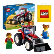LEGO City - Czerwony Traktor (60287) Ruchoma Łyżka + Torba Prezentowa LEGO