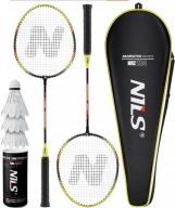 НАБІР ДЛЯ БАДМІНТОНУ 2 х ракетки 3 х пір'яні віконниці СУМКА NILS З ЧОХЛОМ