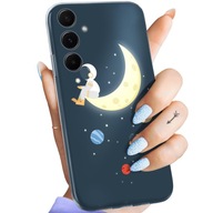 Zadný Kryt Hello Case pre SAMSUNG GALAXY A55 5G Puzdro s potlačou,farba antracitový vesmír mesiac