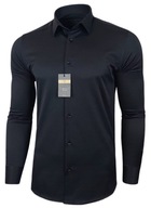 Pánska košeľa Čierna priliehavá Lavier - SLIM FIT Bavlna Veľkosť M