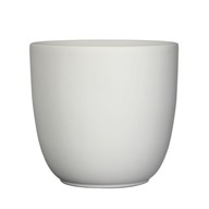 TUSCA prosta osłonka ceramiczna ⌀ 22,5 cm - biała matowa