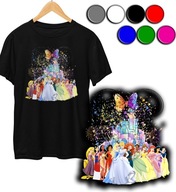 KOSZULKA DZIECIĘCA T-SHIRT - KSIĘŻNICZKI DISNEY PRINCESS BAJKA - XS 110-116