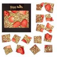 Tejcsokoládé eperrel és kivivel lio gyümölcs