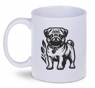 Kubek 330ml biały K365 PUG DOG MOPS