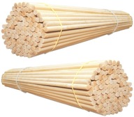 Zariadenie na cukrovú vatu AdMaJ Tyčinky okrúhle 38cm 4mm bambus 200ks béžová/hnedá 1 W