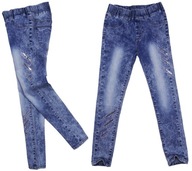 LEGÍNY jeans mramor 074 MALWINA 16Y tregginsy