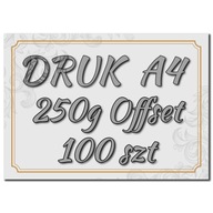 DRUK A4 100 szt DYPLOM CERTYFIKAT Offset 250g