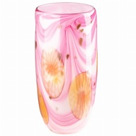 Ružová váza zo skla v štýle Murano Dekoratívna váza