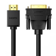 Kabel audio-wideo Ugreen HDMI - DVI 1m, adapter przejściówka