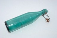 Stara butelka szklana butelka 1l z korkiem antyk