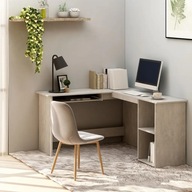 Rohový písací stôl betónová šedá 120x140x75 cm drevotrieska