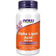 NOW Alpha Lipoic Acid 250mg 60vcaps KYSELINA LIPOOVÁ