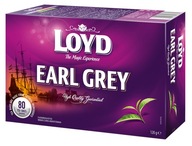 Ekspresowa Herbata Czarna Earl Grey 80 Torebek z Suszu Duże Opakowanie LOYD