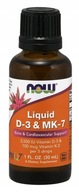 NOW Foods Vitamín D-3 & MK-7 30 ml