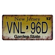 Dekoratívna tabuľa Plech New Jersey Garden State