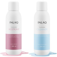 INLAQ ZESTAW CLEANER ODTŁUSZCZACZ + ACETON 2x500ml