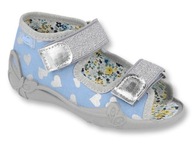 BEFADO sandały dziewczęce PAPI 242P101 niebiesko-szare 18