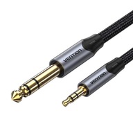 VENTION KABEL PRZEWÓD AUDIO AUX MINIJACK 3,5MM DO JACK 6,35MM TRS OPLOT 2M