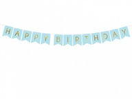 Baner Happy Birthday, j. niebieski, 15 x 175 cm