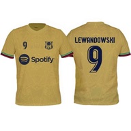 LEWANDOWSKI BARCELONA - tričko ZLATÁ športová futbalová r 140 cm