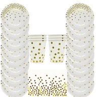 BÖGRE SZETT TÁNYÉR SZALVÉTA FEHÉR-ARANY