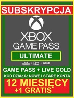 Game Pass ULTIMATE 12 mesiacov +1 ZADARMO KEY CODE