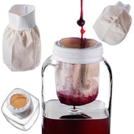 FILTRAČNÁ TAŠKA NA TINKTÚRY FILTRAČNÉHO ŠŤAVU S GUMIČKOU BAVLNA filter 1L