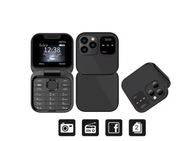 SERVO i16 Pro Dual SIM Card 2G Flip Foldable Feature Phone czarny