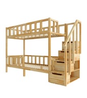 Drevená poschodová posteľ so schodíkmi FILIP 200x90