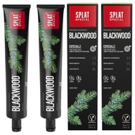Bieliaca zubná pasta Splat Special Blackwood čierna bez fluoridu 2x75ml