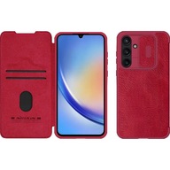 Flipové puzdro Nillkin pre Samsung Galaxy A55 5G Qin Pro Leather červené